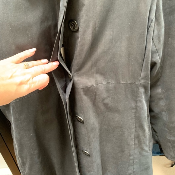 Coach Gray Trench Coat with Tailored Fit - Picture 3 of 11